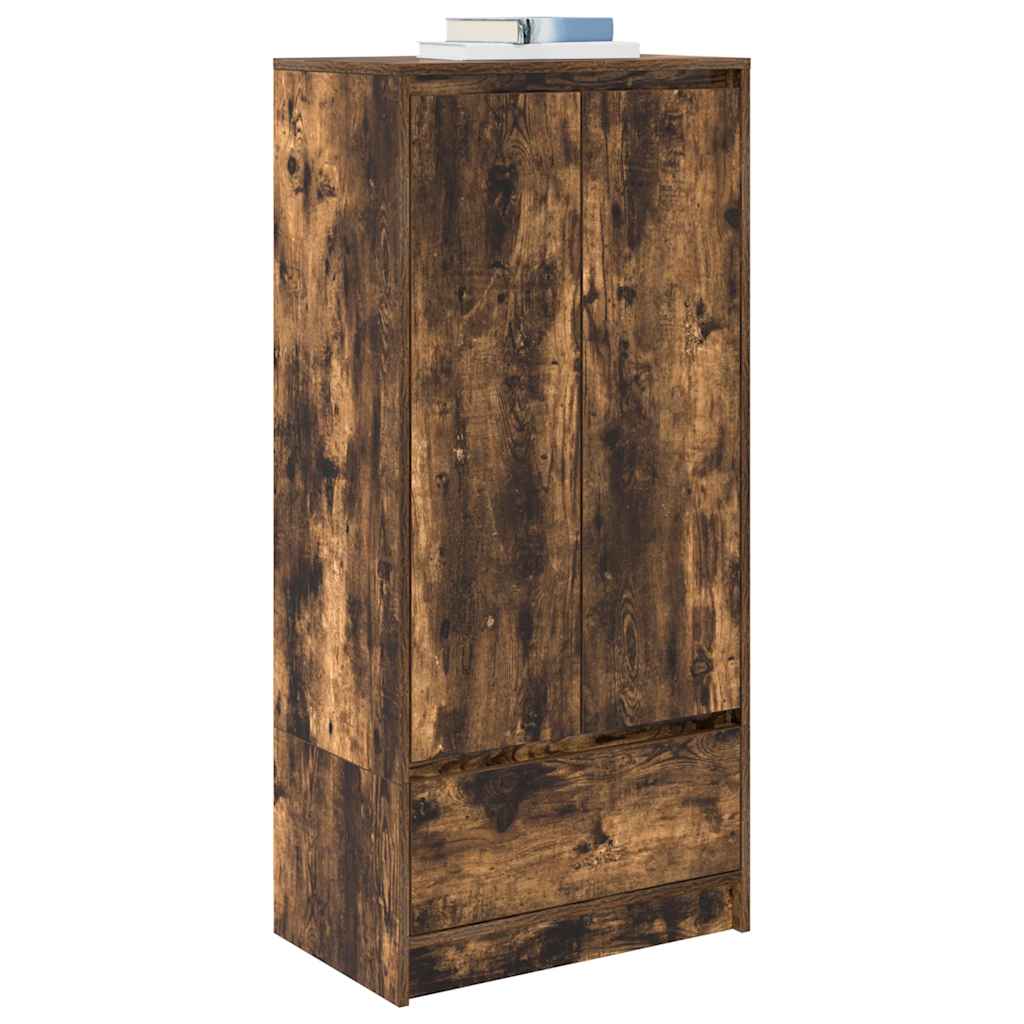 vidaXL Szafka z szufladą Dąb wędzony 55,5x34x119,5 cm Drewno klejone