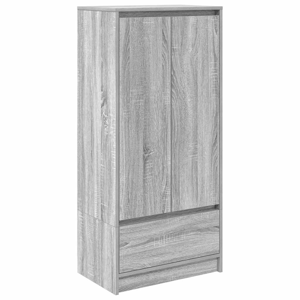 vidaXL Szafka z szufladą Szara Sonoma 55,5x34x119,5 cm Drewno klejone