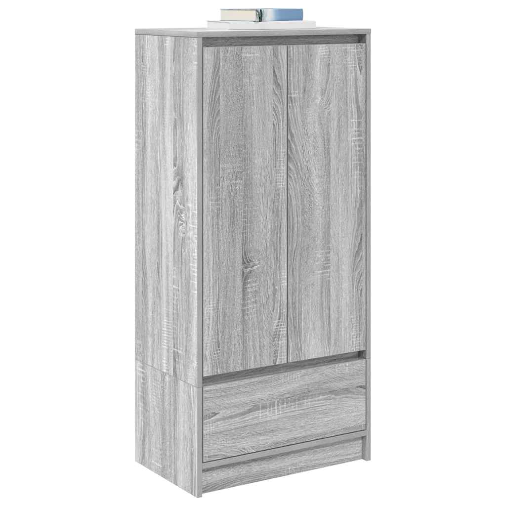 vidaXL Szafka z szufladą Szara Sonoma 55,5x34x119,5 cm Drewno klejone