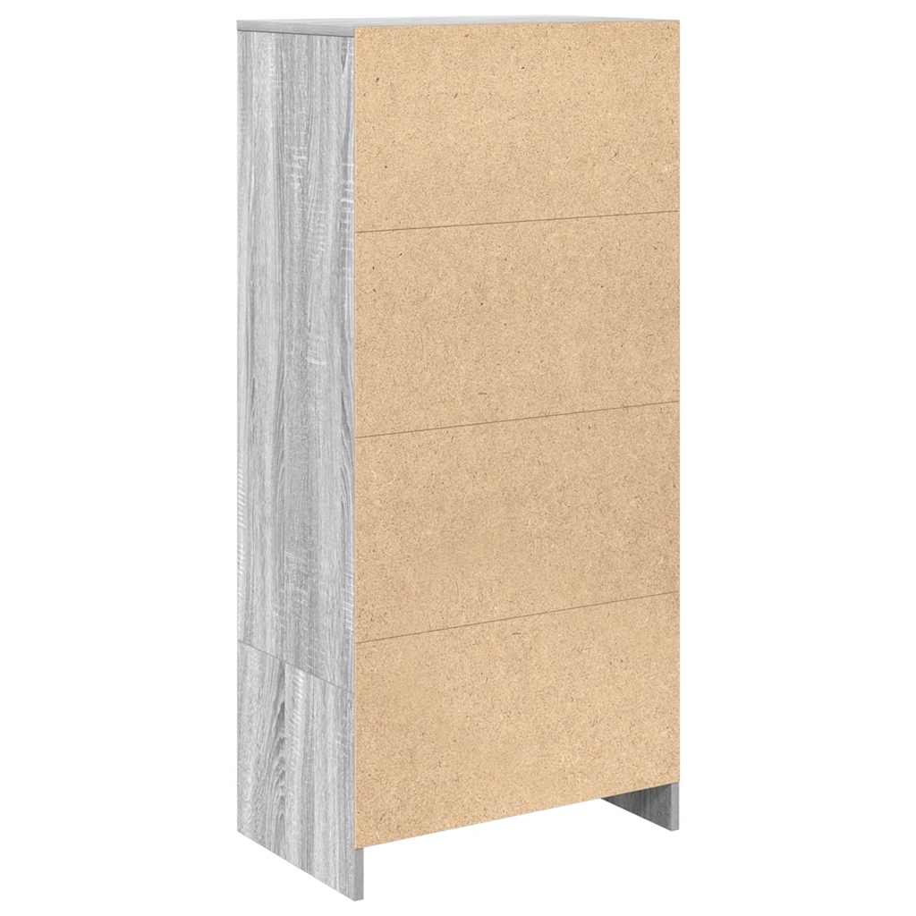 vidaXL Szafka z szufladą Szara Sonoma 55,5x34x119,5 cm Drewno klejone