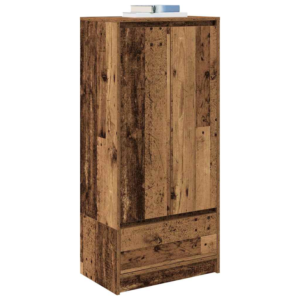 vidaXL Szafka z szufladą Stare drewno 55,5x34x119,5 cm Drewno klejone