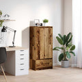 vidaXL Szafka z szufladą Stare drewno 55,5x34x119,5 cm Drewno klejone