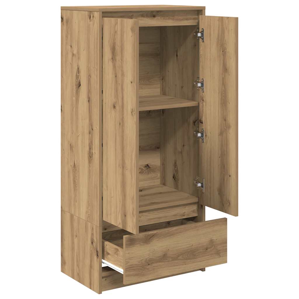 vidaXL Szafka z szufladą Artisan Oak 55,5x34x119,5 cm Drewno klejone