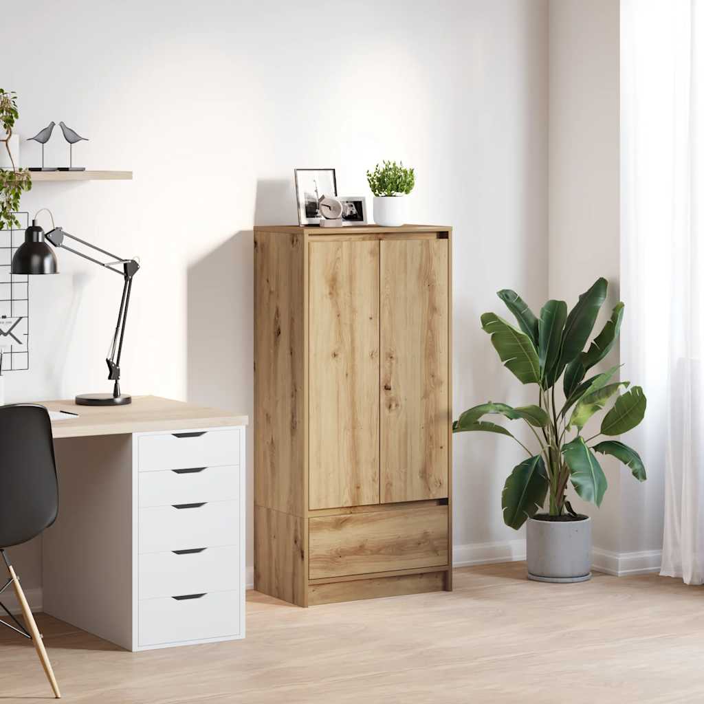 vidaXL Szafka z szufladą Artisan Oak 55,5x34x119,5 cm Drewno klejone