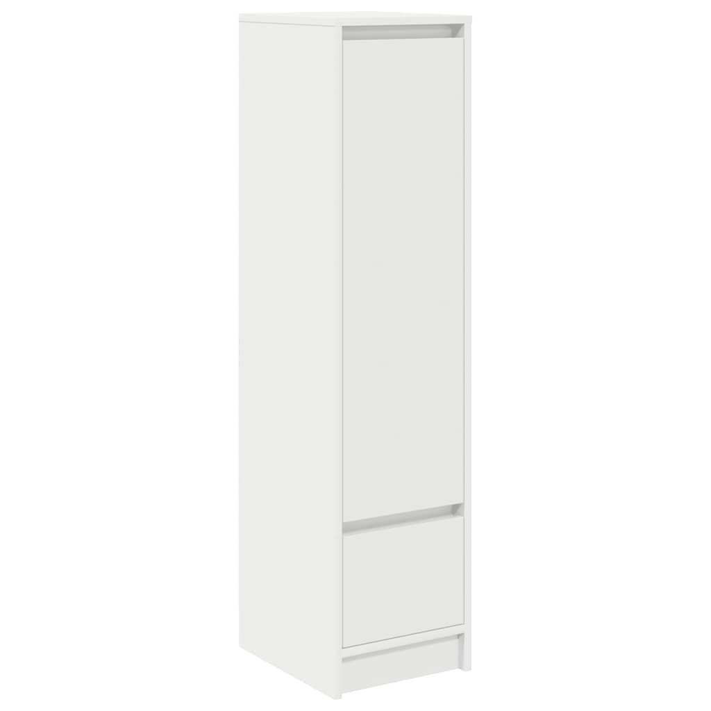 vidaXL Komoda biała 29,5x34x119,5 cm Drewno klejone