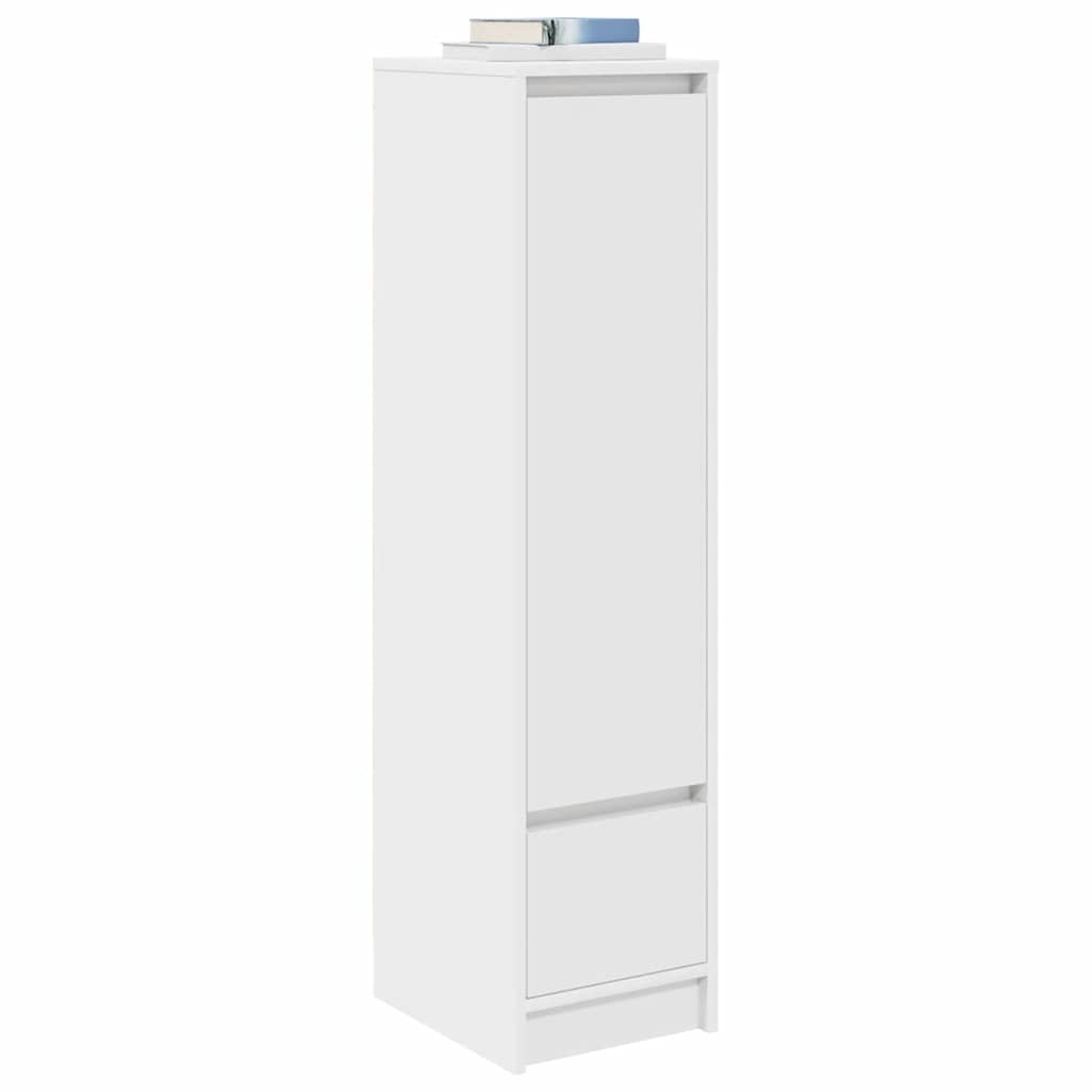 vidaXL Komoda biała 29,5x34x119,5 cm Drewno klejone