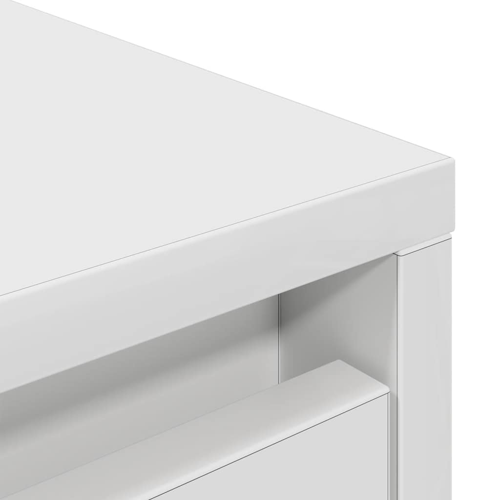 vidaXL Komoda biała 29,5x34x119,5 cm Drewno klejone