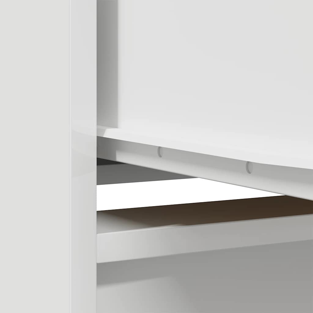 vidaXL Komoda biała 29,5x34x119,5 cm Drewno klejone