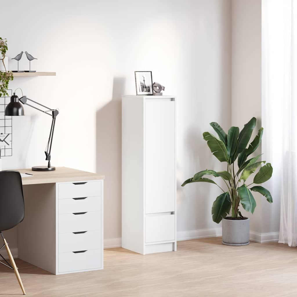 vidaXL Komoda biała 29,5x34x119,5 cm Drewno klejone