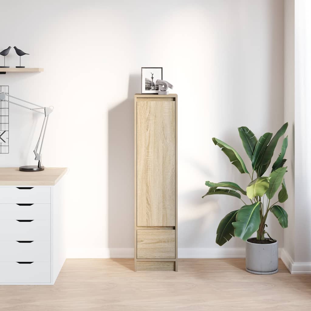 vidaXL Komoda Sonoma Oak 29,5x34x119,5 cm Drewno klejone