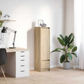vidaXL Komoda Sonoma Oak 29,5x34x119,5 cm Drewno klejone