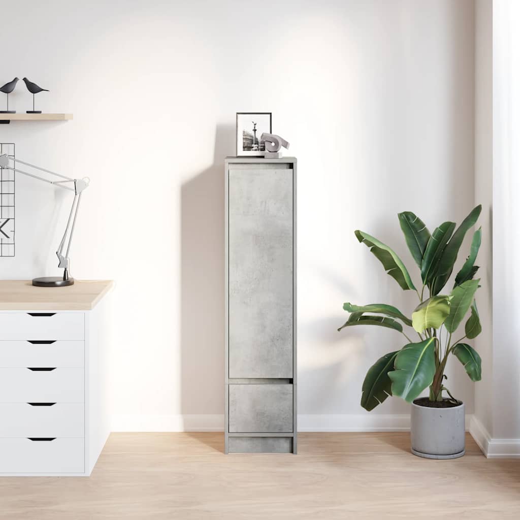 vidaXL Komoda betonowa szara 29,5x34x119,5 cm Drewno klejone