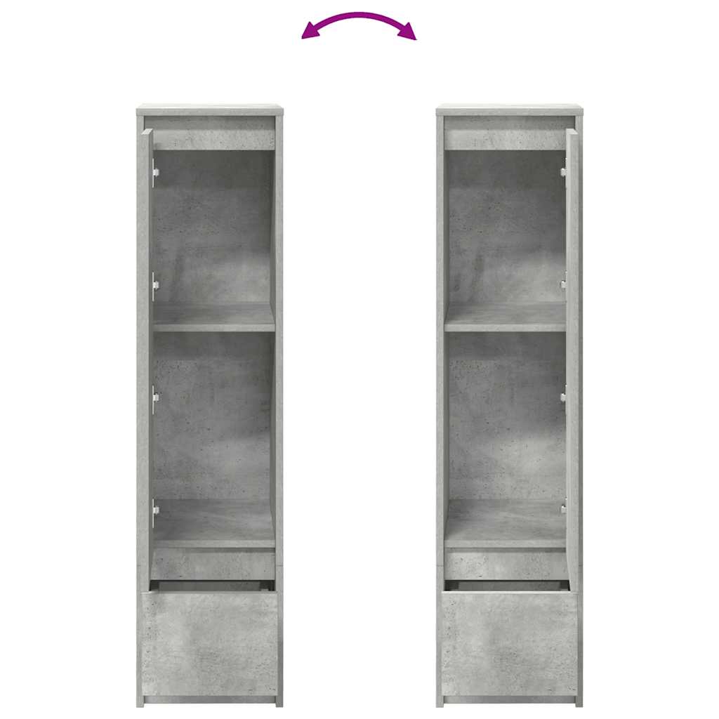vidaXL Komoda betonowa szara 29,5x34x119,5 cm Drewno klejone