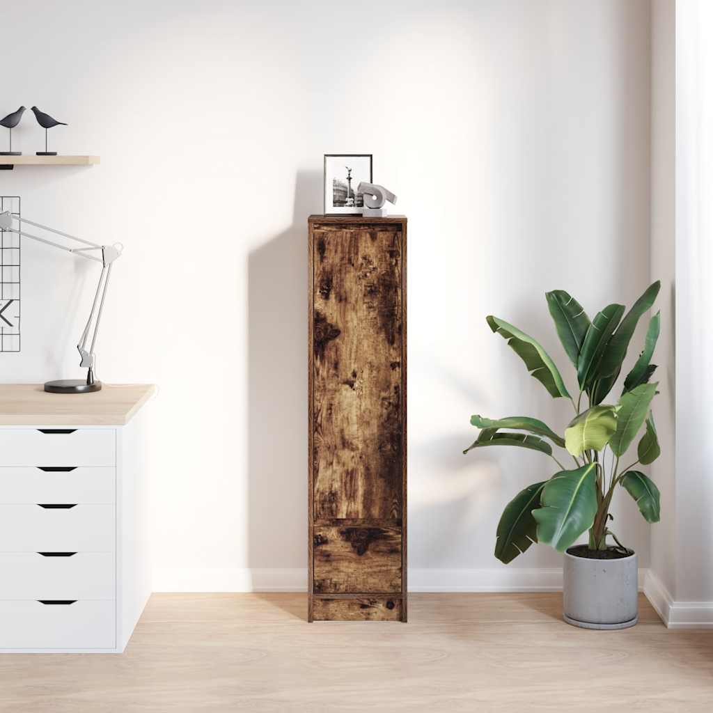 vidaXL Komoda z drewna klejonego dąb wędzony 29,5x34x119,5 cm
