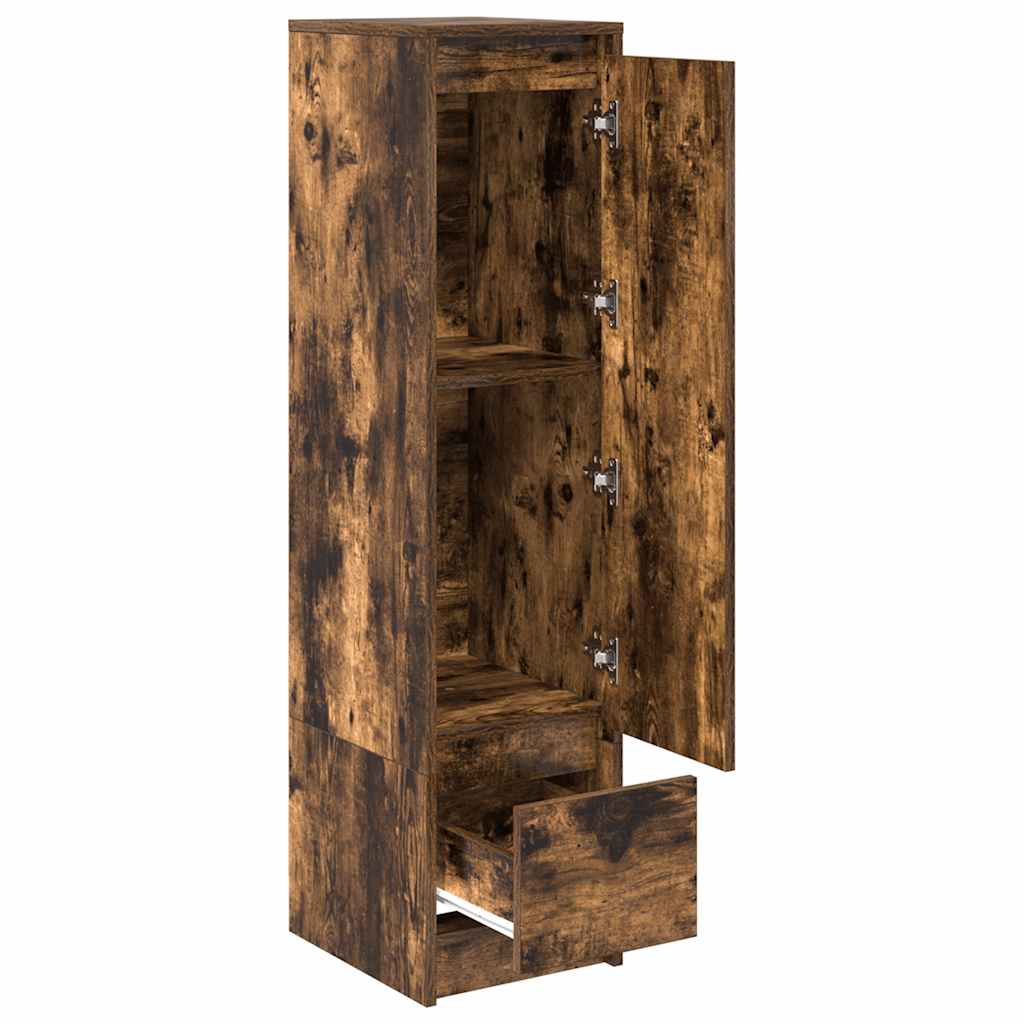vidaXL Komoda z drewna klejonego dąb wędzony 29,5x34x119,5 cm