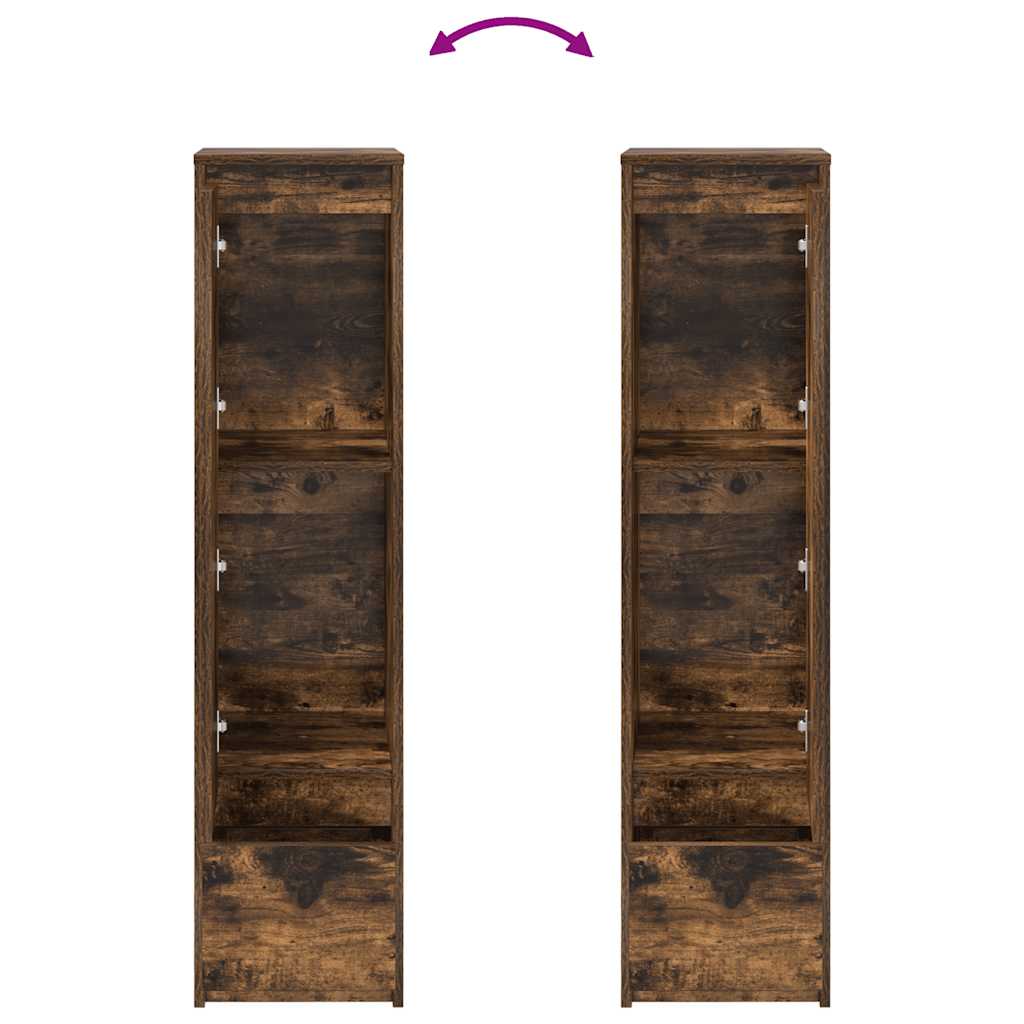 vidaXL Komoda z drewna klejonego dąb wędzony 29,5x34x119,5 cm