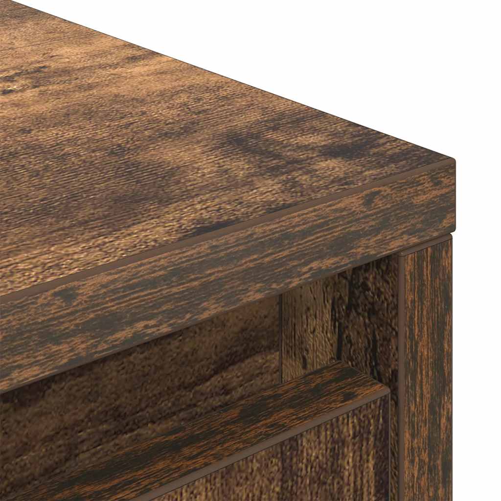 vidaXL Komoda z drewna klejonego dąb wędzony 29,5x34x119,5 cm