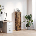 vidaXL Komoda z drewna klejonego dąb wędzony 29,5x34x119,5 cm
