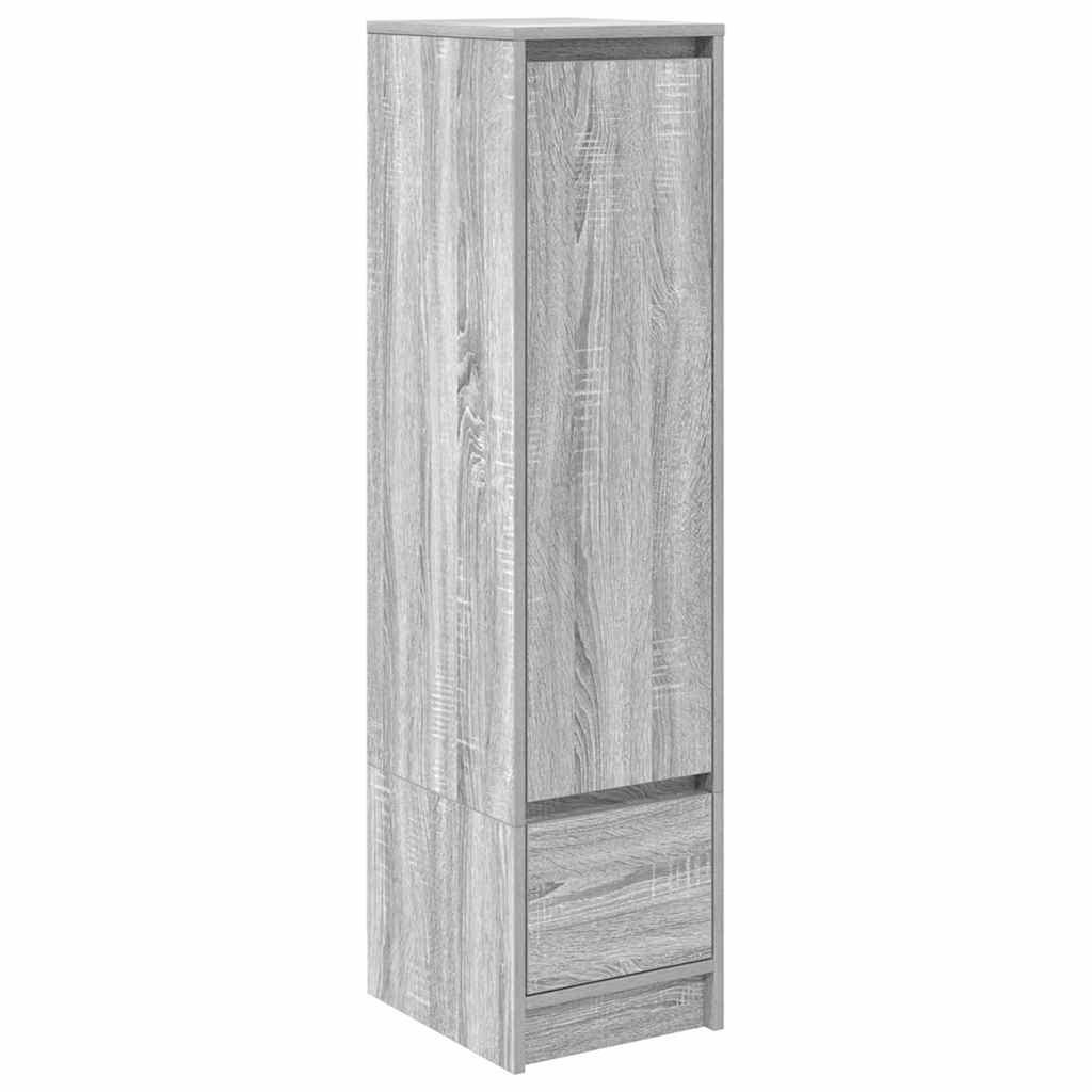 vidaXL Komoda Szara Sonoma 29,5x34x119,5 cm Drewno klejone