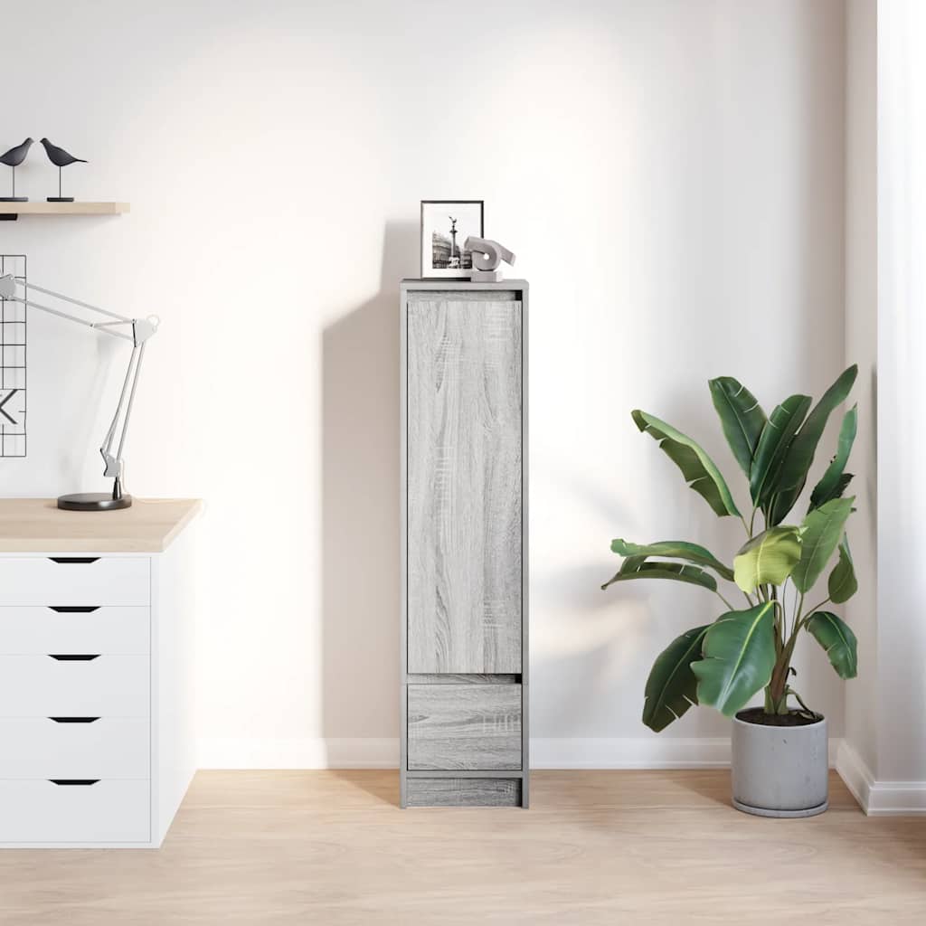 vidaXL Komoda Szara Sonoma 29,5x34x119,5 cm Drewno klejone