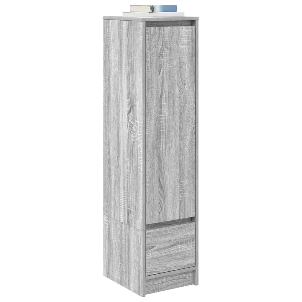 vidaXL Komoda Szara Sonoma 29,5x34x119,5 cm Drewno klejone