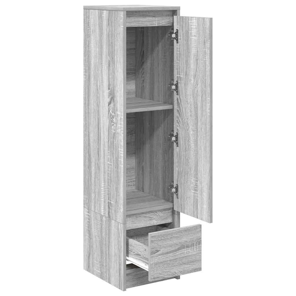 vidaXL Komoda Szara Sonoma 29,5x34x119,5 cm Drewno klejone