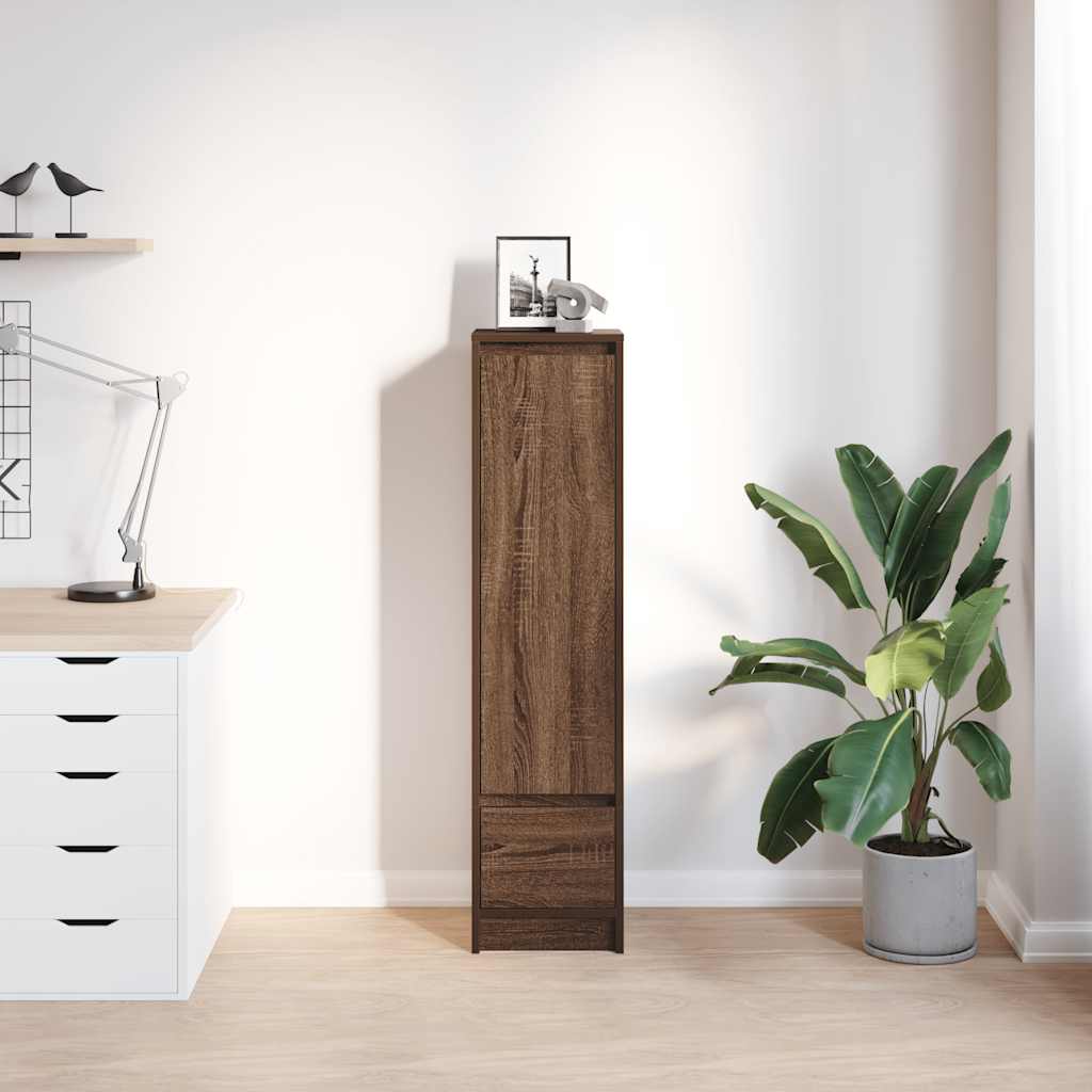 vidaXL Komoda Brązowy Dąb 29,5x34x119,5 cm Drewno klejone