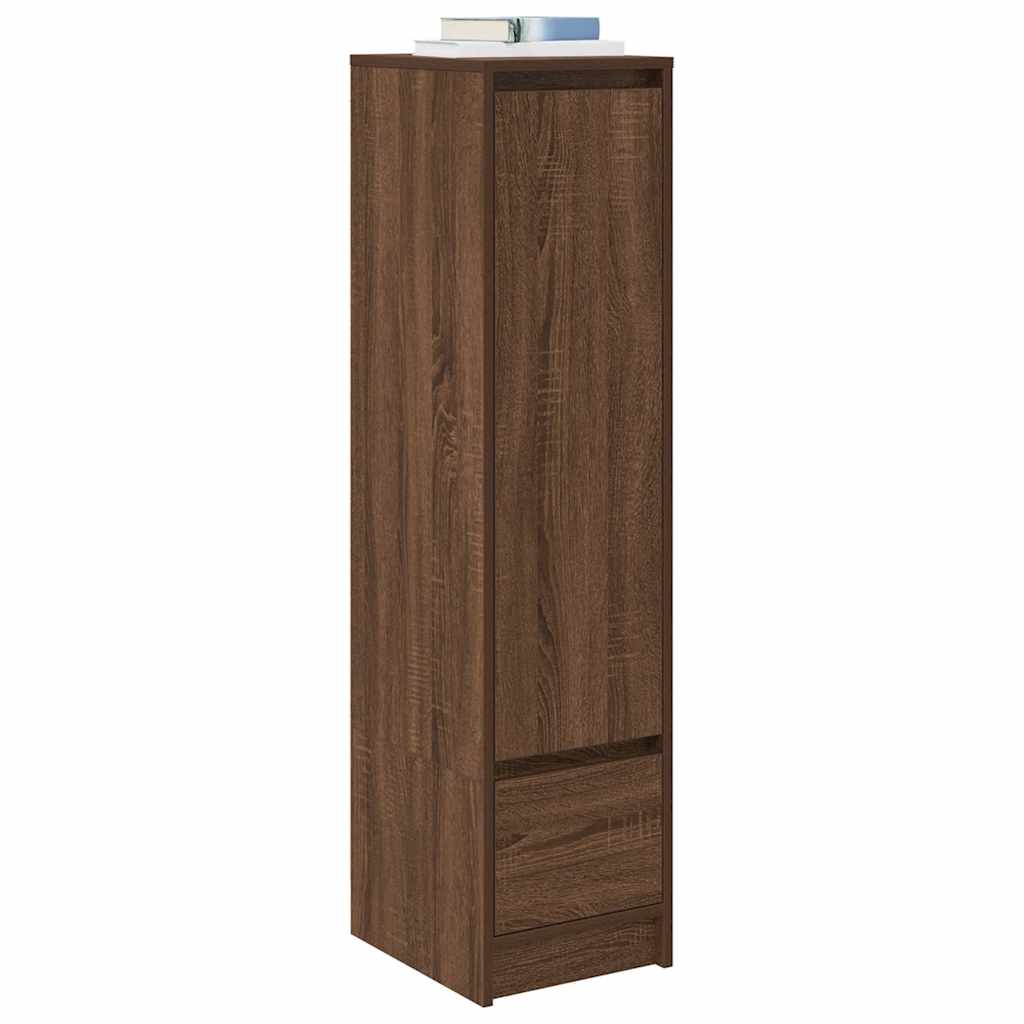 vidaXL Komoda Brązowy Dąb 29,5x34x119,5 cm Drewno klejone