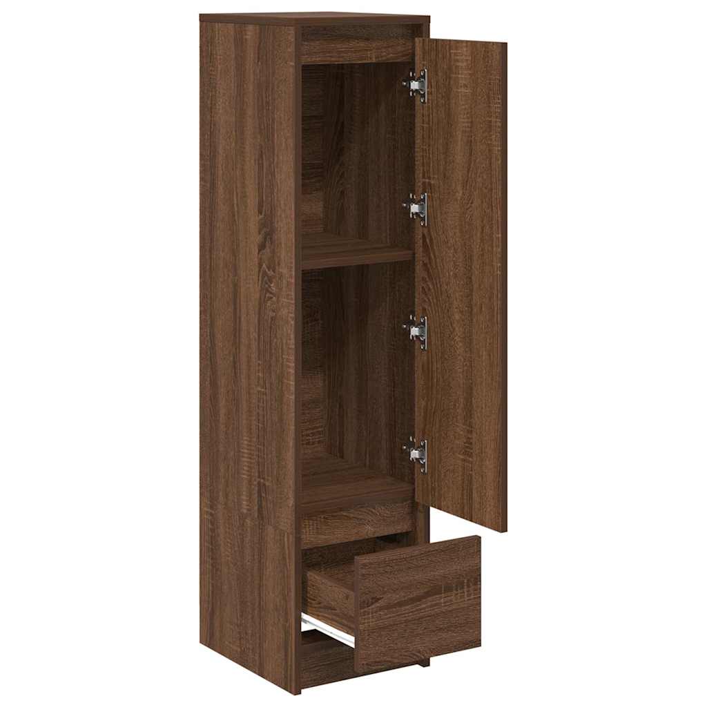 vidaXL Komoda Brązowy Dąb 29,5x34x119,5 cm Drewno klejone