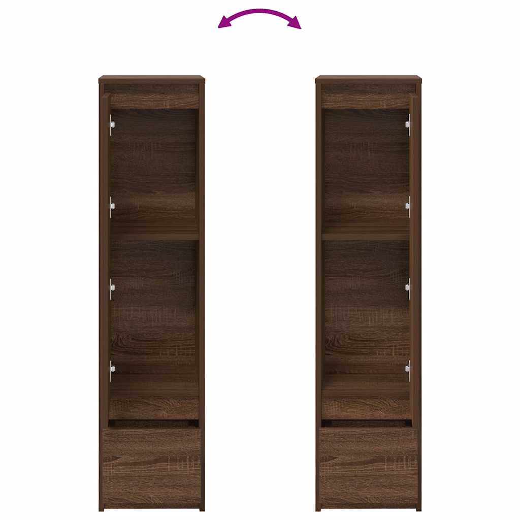 vidaXL Komoda Brązowy Dąb 29,5x34x119,5 cm Drewno klejone