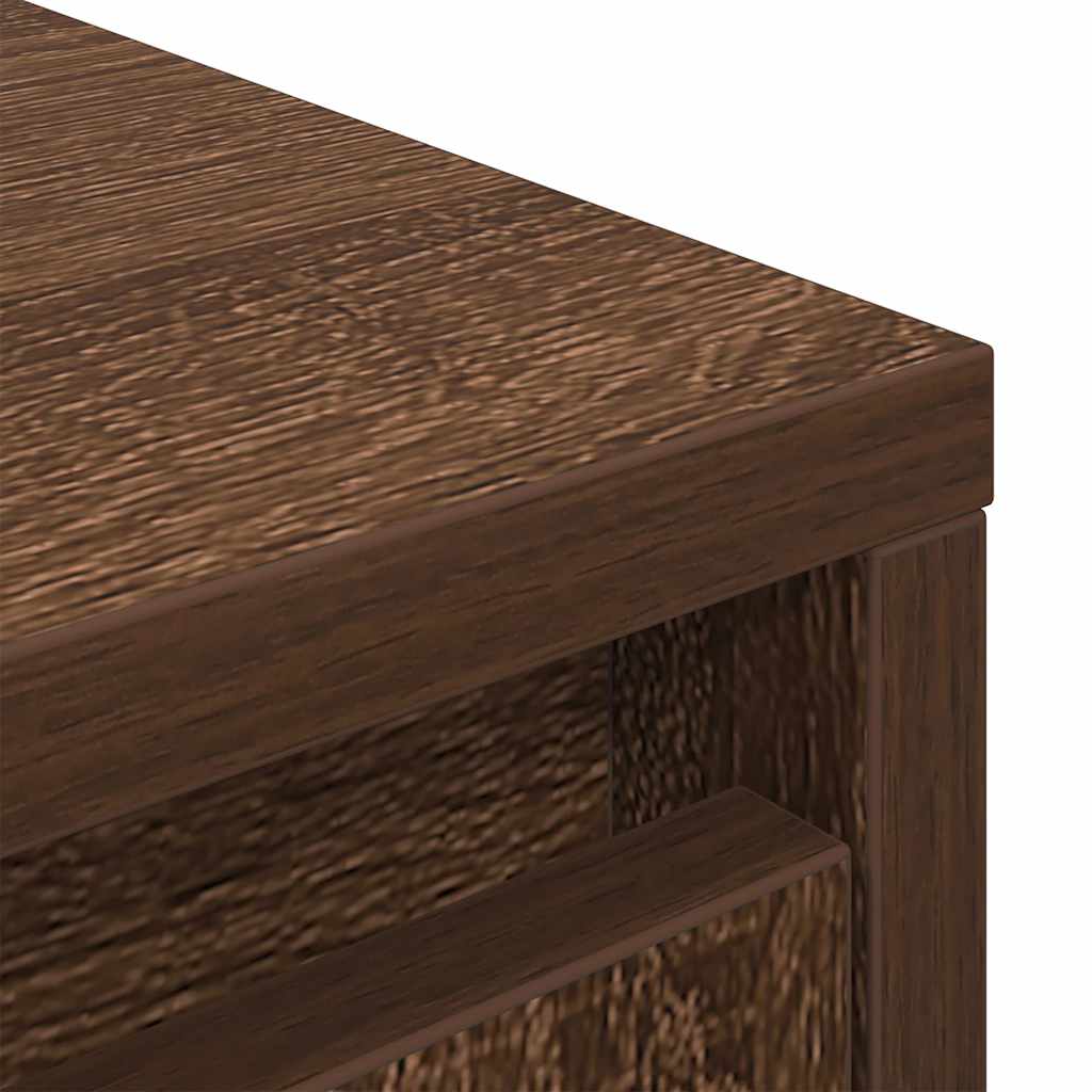 vidaXL Komoda Brązowy Dąb 29,5x34x119,5 cm Drewno klejone