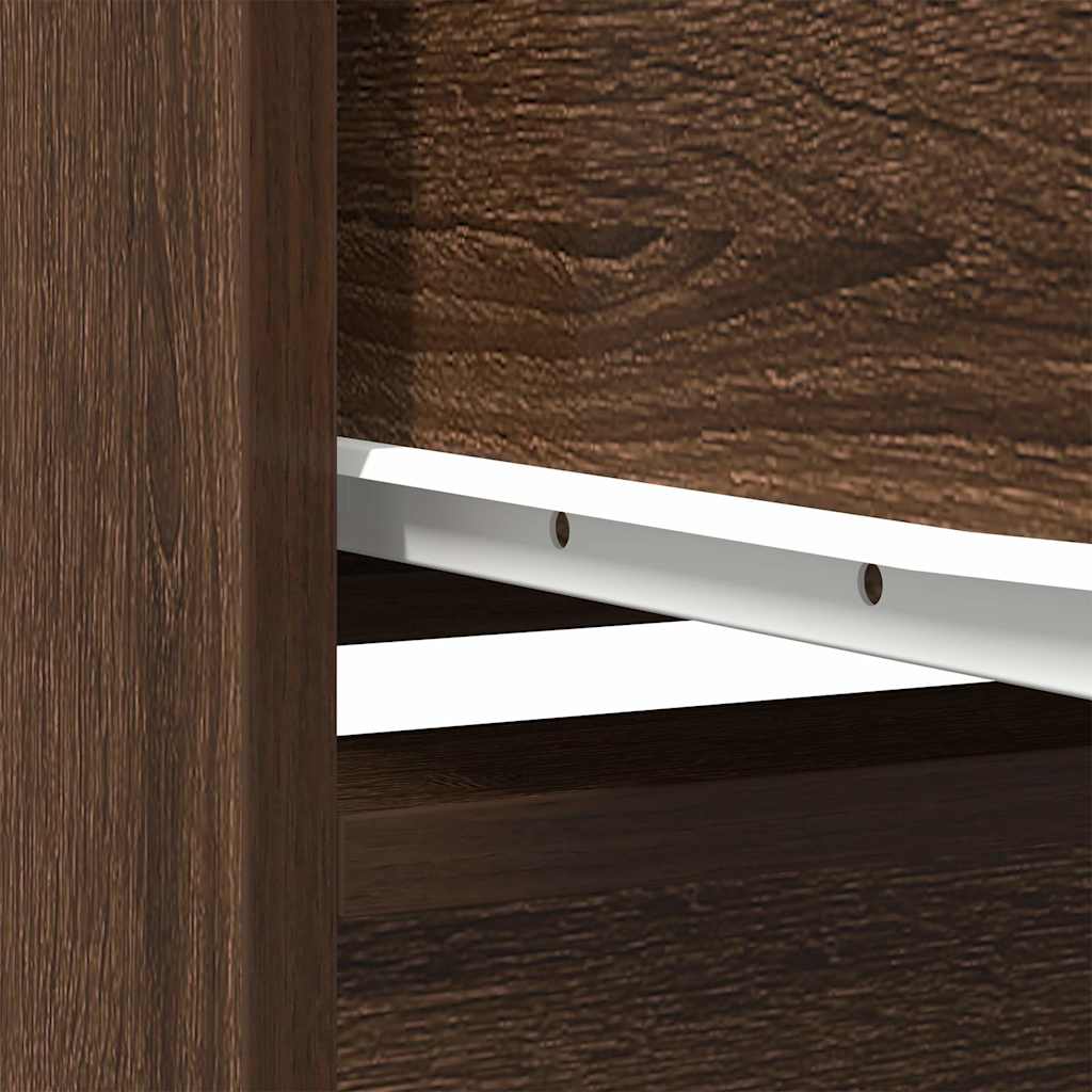 vidaXL Komoda Brązowy Dąb 29,5x34x119,5 cm Drewno klejone