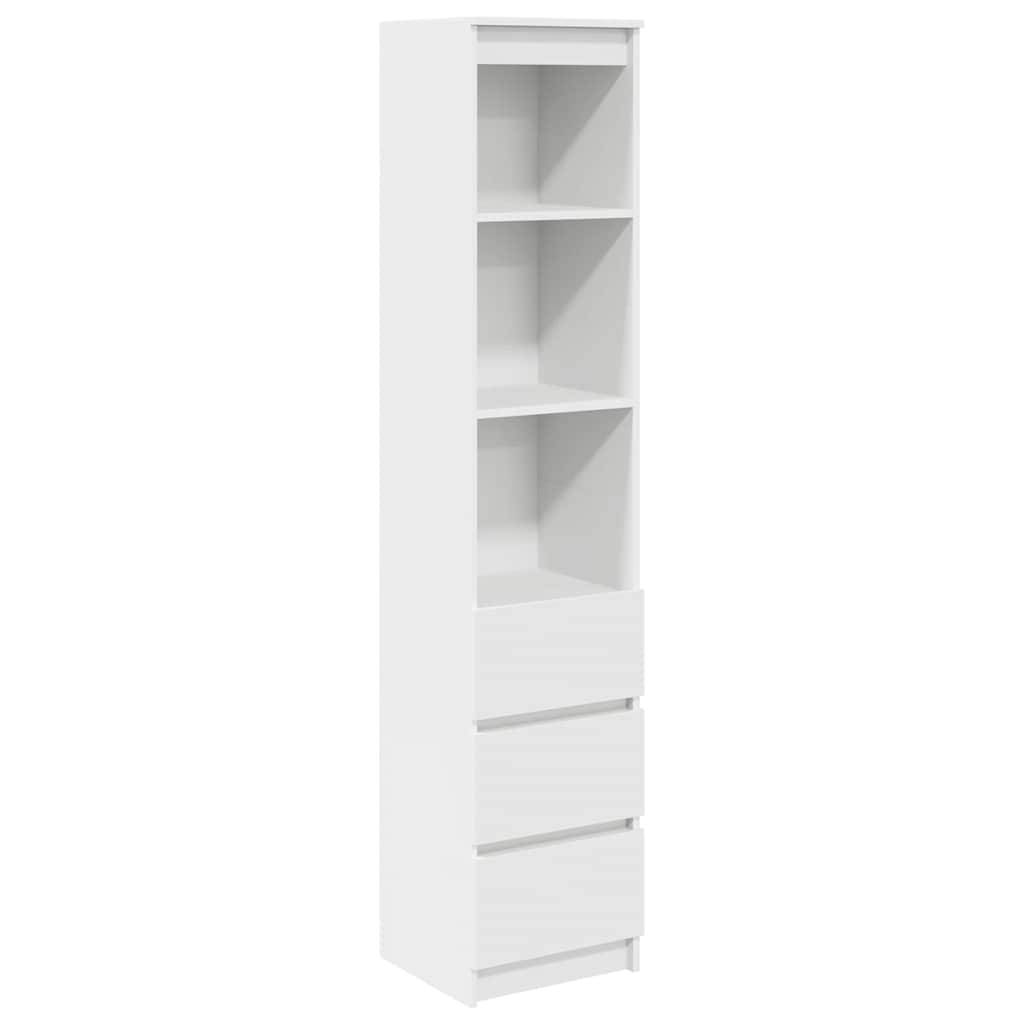 vidaXL Komoda biała 37,5x35x180 cm Drewno klejone