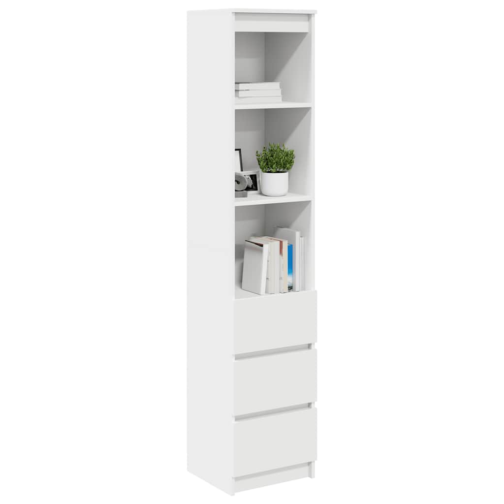 vidaXL Komoda biała 37,5x35x180 cm Drewno klejone