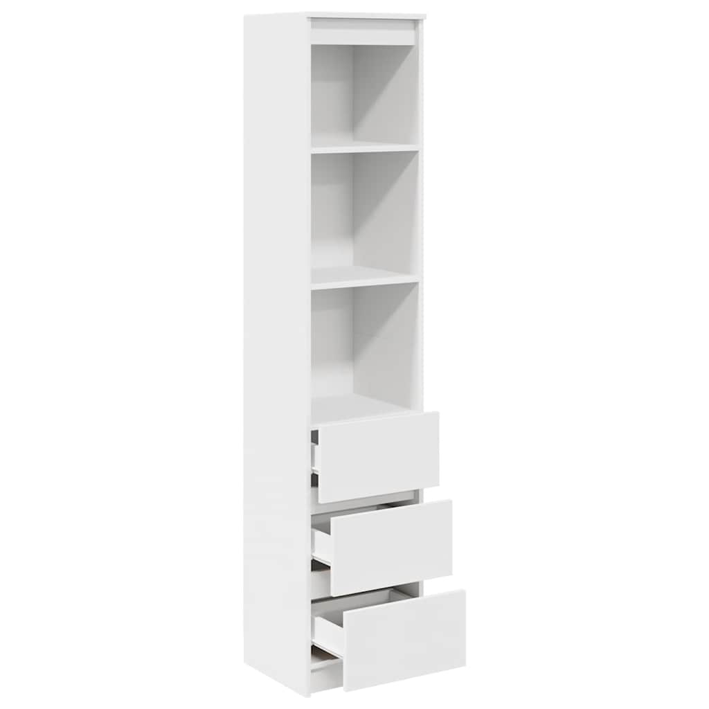 vidaXL Komoda biała 37,5x35x180 cm Drewno klejone