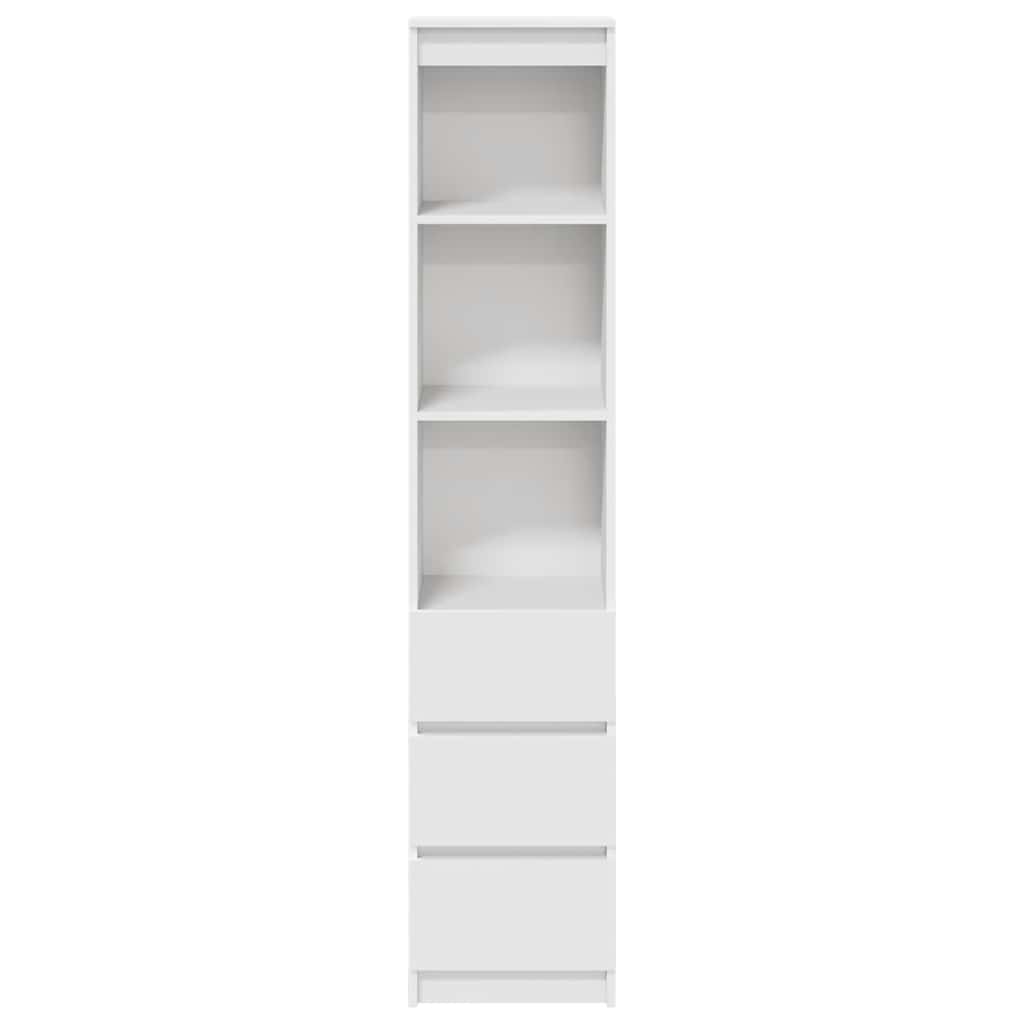 vidaXL Komoda biała 37,5x35x180 cm Drewno klejone