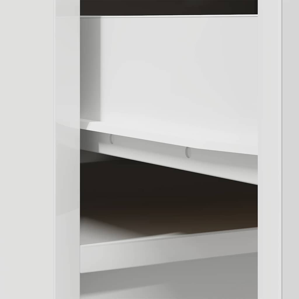 vidaXL Komoda biała 37,5x35x180 cm Drewno klejone