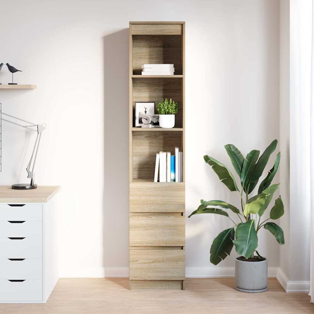 vidaXL Komoda Sonoma Oak 37,5x35x180 cm Drewno klejone