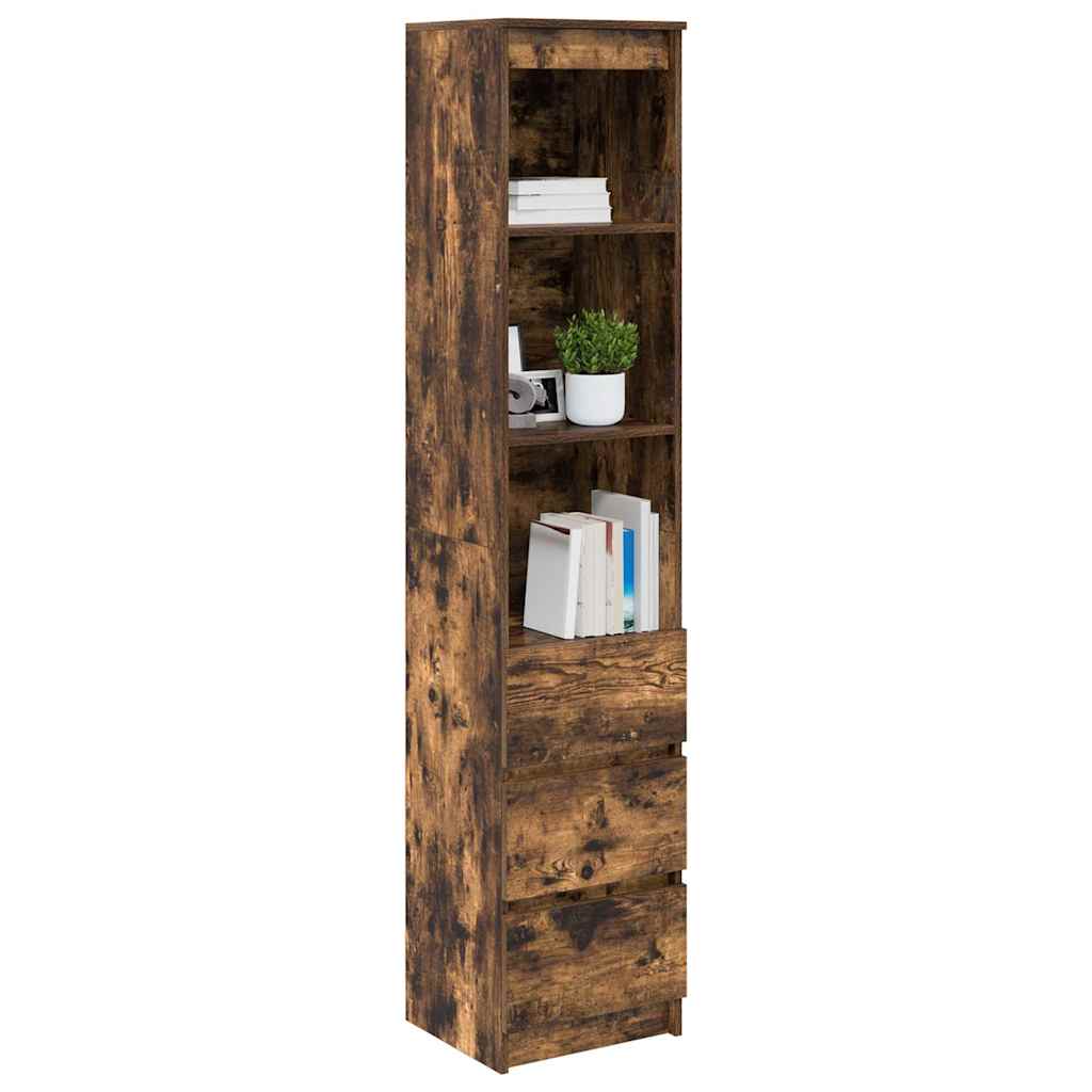vidaXL Komoda z drewna klejonego dąb wędzony 37,5x35x180 cm