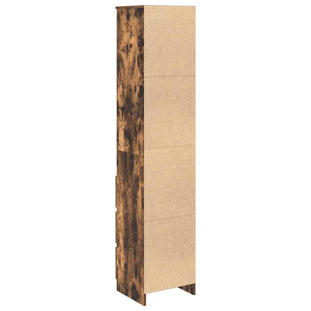 vidaXL Komoda z drewna klejonego dąb wędzony 37,5x35x180 cm