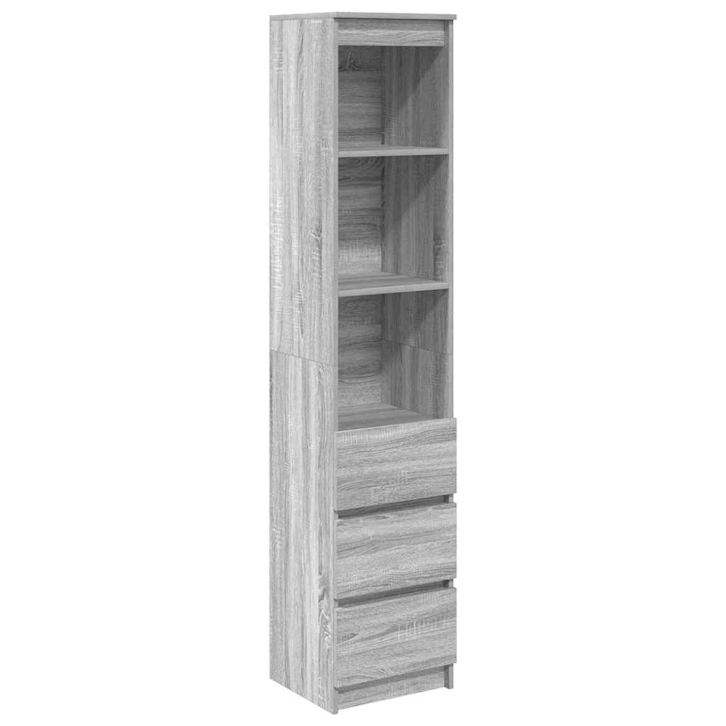 vidaXL Komoda Szara Sonoma 37,5x35x180 cm Drewno klejone