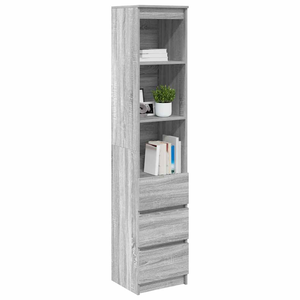 vidaXL Komoda Szara Sonoma 37,5x35x180 cm Drewno klejone
