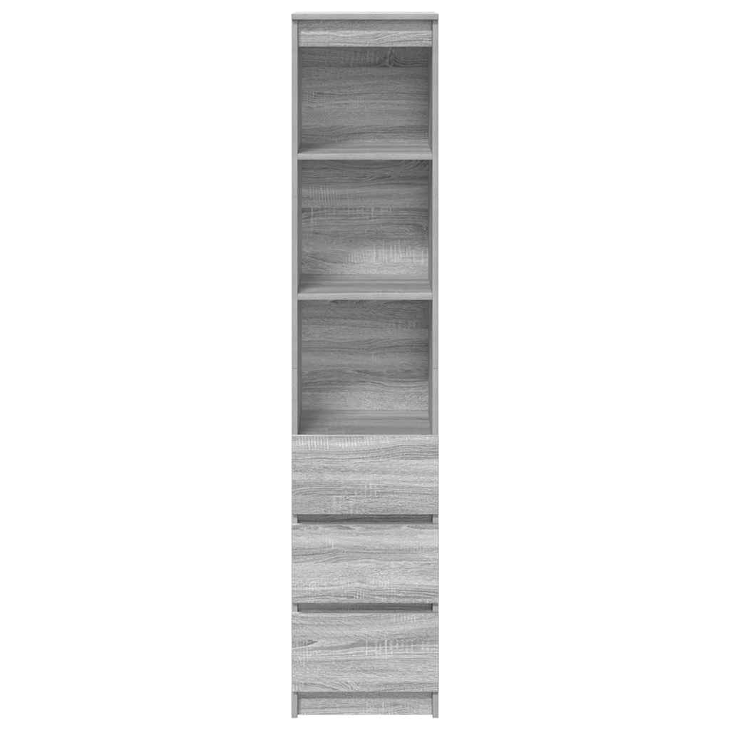 vidaXL Komoda Szara Sonoma 37,5x35x180 cm Drewno klejone