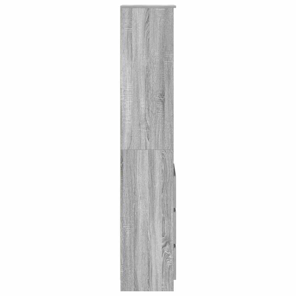 vidaXL Komoda Szara Sonoma 37,5x35x180 cm Drewno klejone