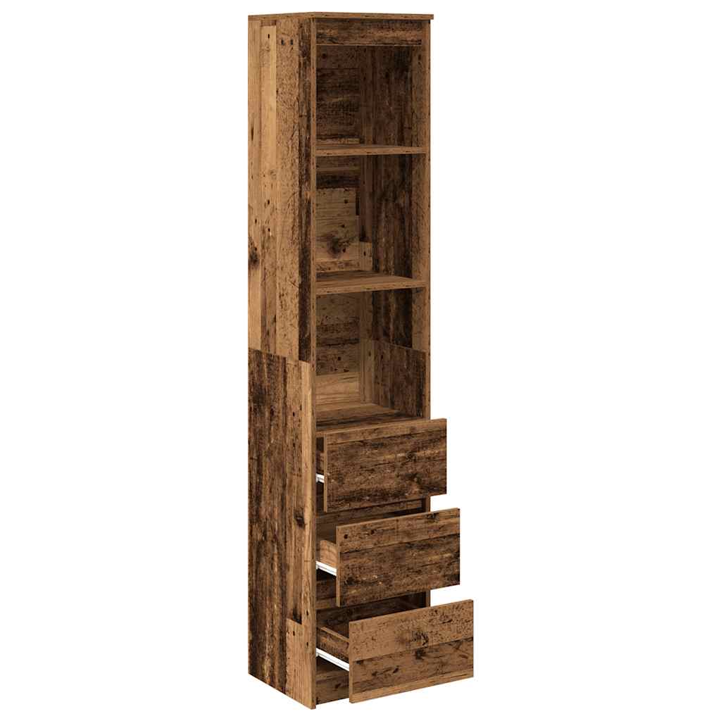 vidaXL Komoda Stara Drewno 37,5x35x180 cm Drewno klejone