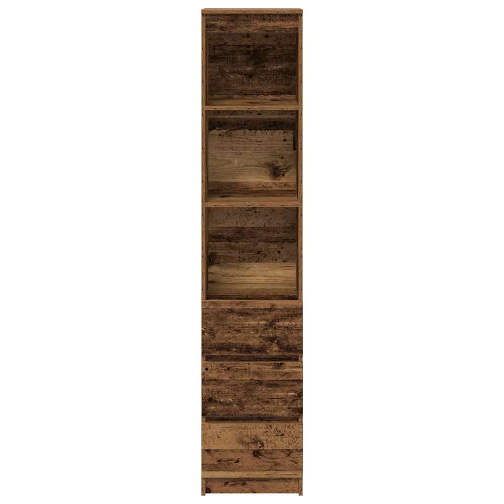 vidaXL Komoda Stara Drewno 37,5x35x180 cm Drewno klejone