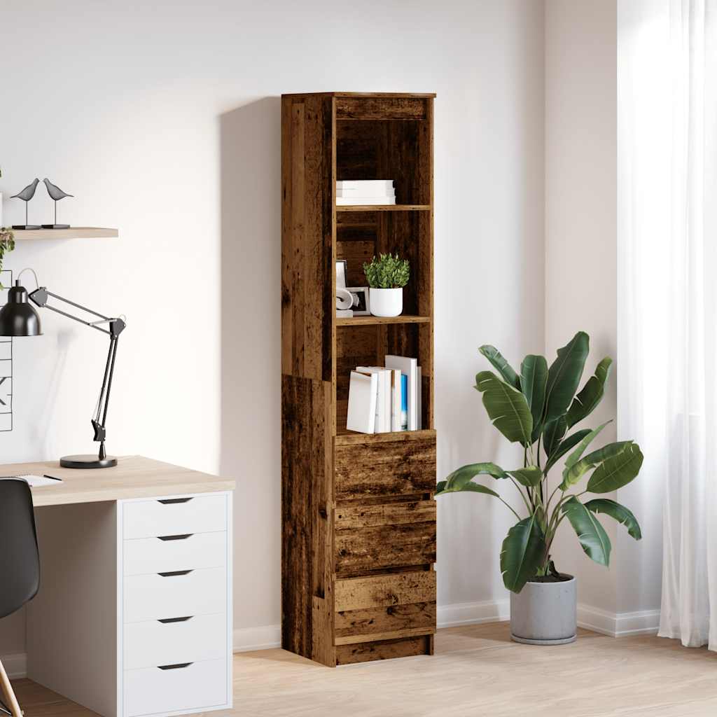 vidaXL Komoda Stara Drewno 37,5x35x180 cm Drewno klejone