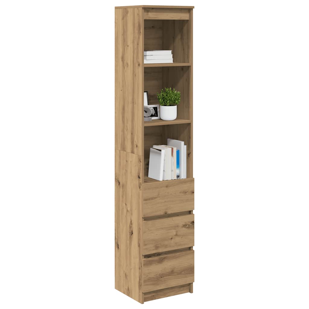 vidaXL Komoda Artisan Dąb 37,5x35x180 cm Drewno klejone