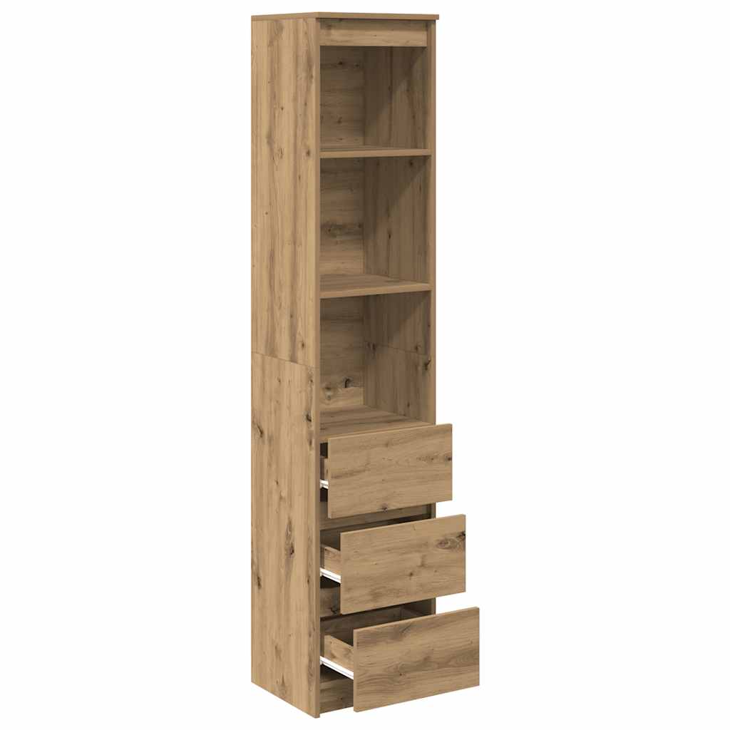 vidaXL Komoda Artisan Dąb 37,5x35x180 cm Drewno klejone