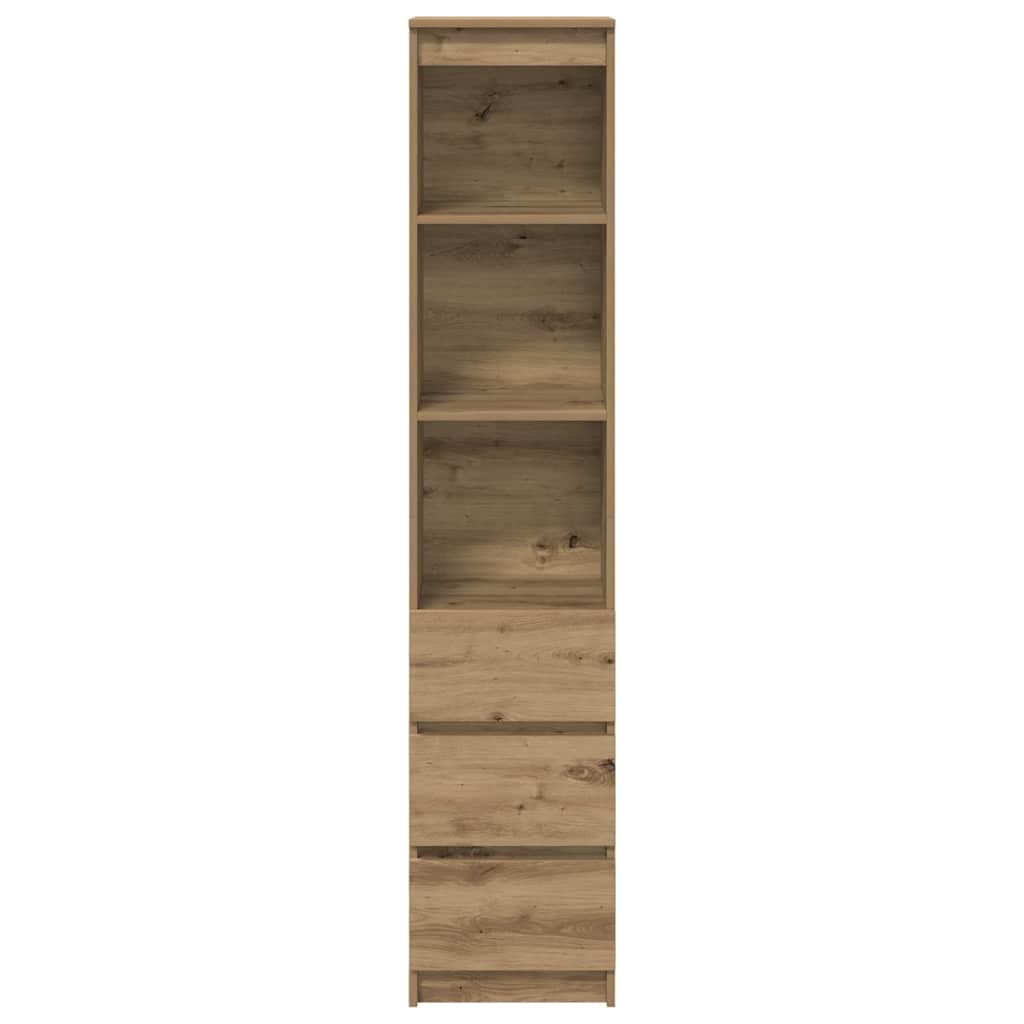 vidaXL Komoda Artisan Dąb 37,5x35x180 cm Drewno klejone